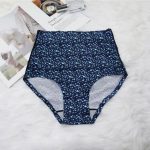 culotte léopard taille haute bleue.