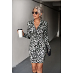 Robe Femme Léopard Gris